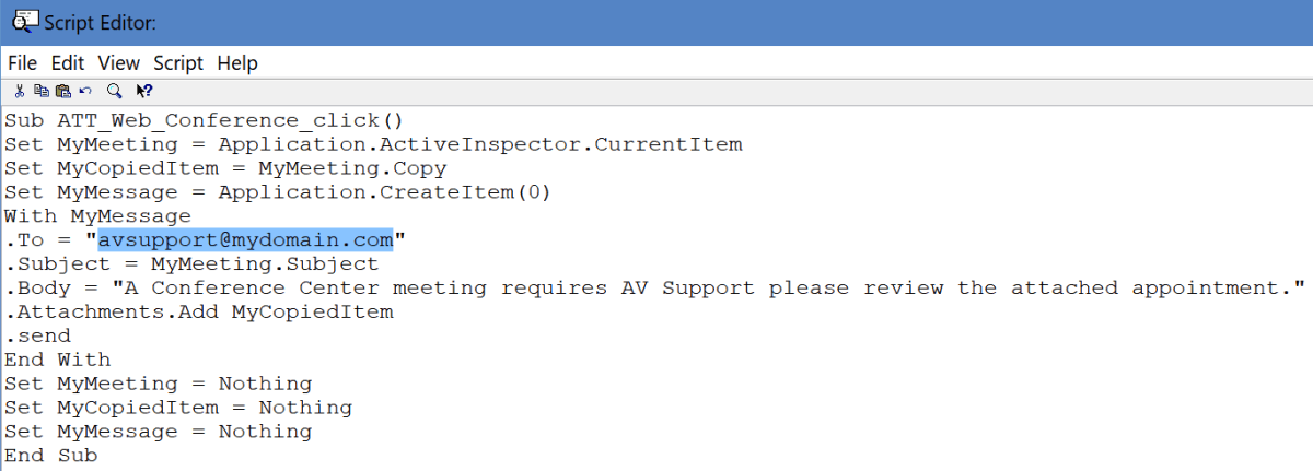 OutlookFormVBSCodeEdit