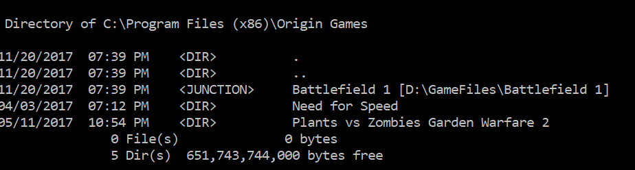 mklink-cmd-properties