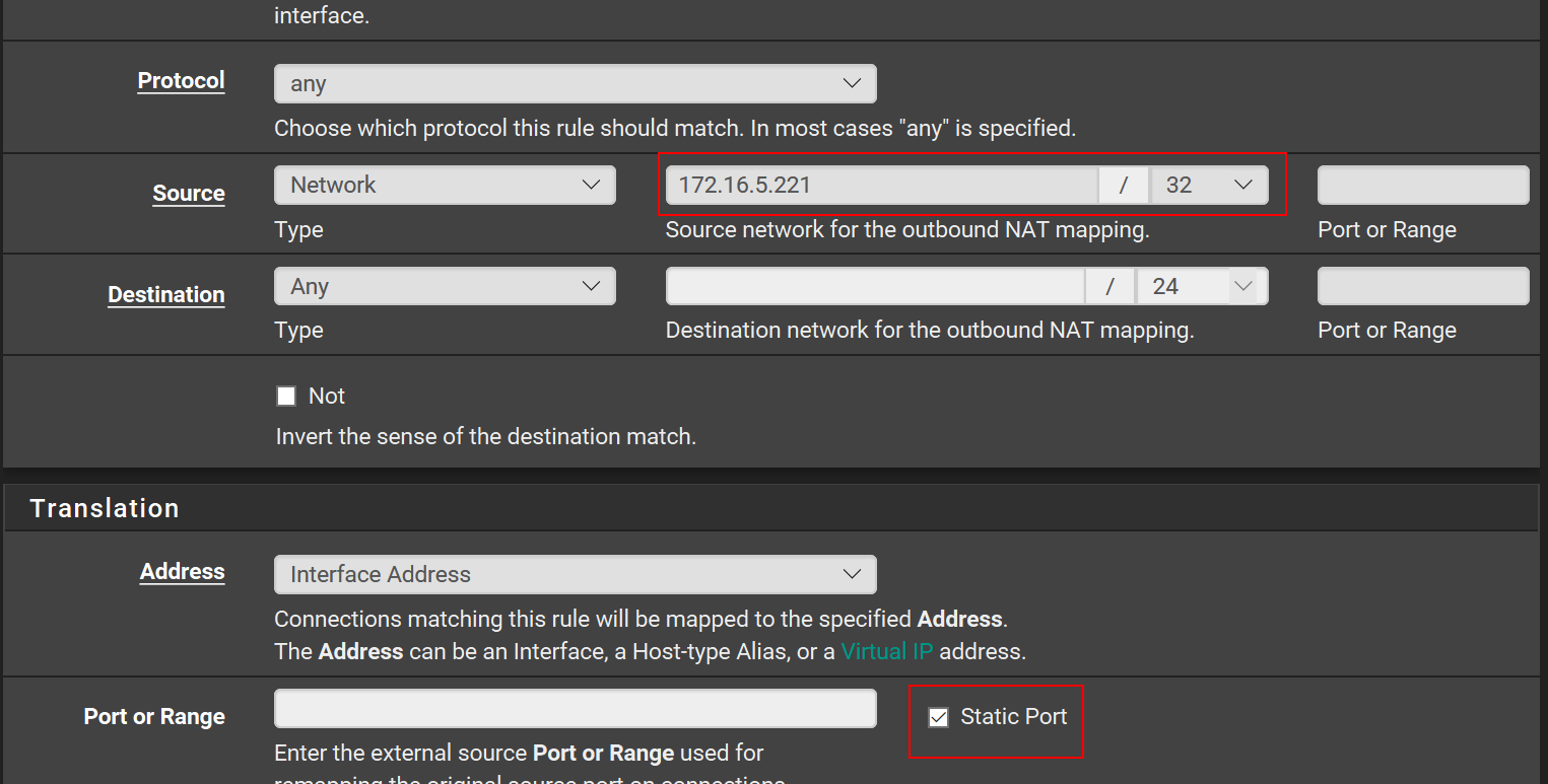 pfsencestaticnatportandip