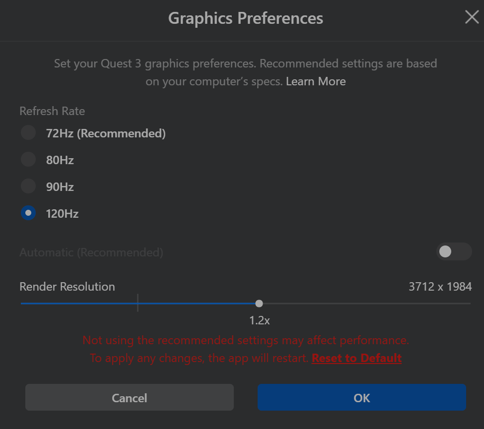 Finally! Meta Enables 120Hz for Quest 3 Cable Link