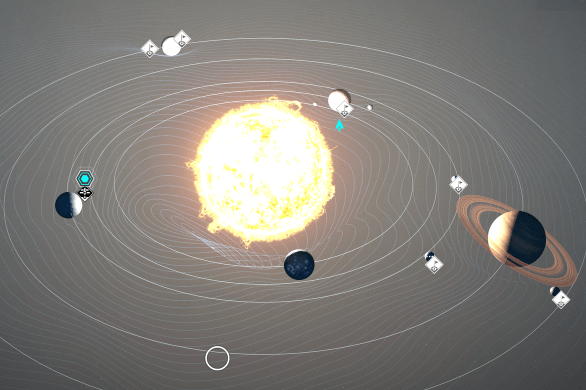 Starfield solar system