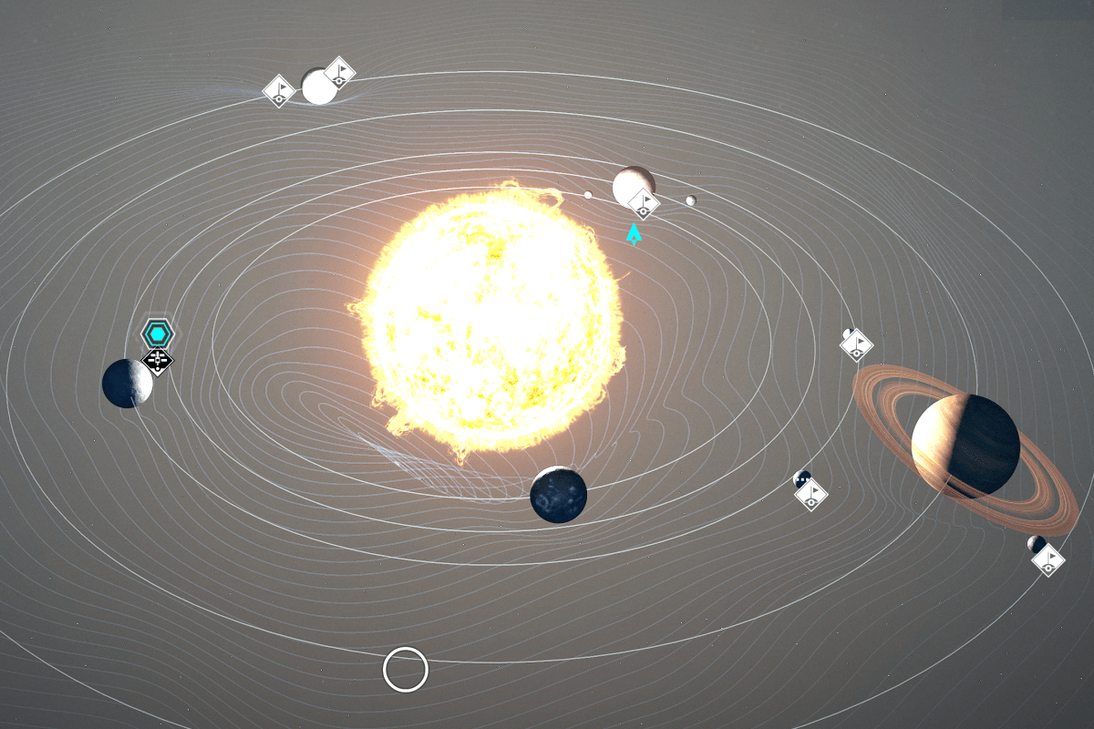 Starfield solar system